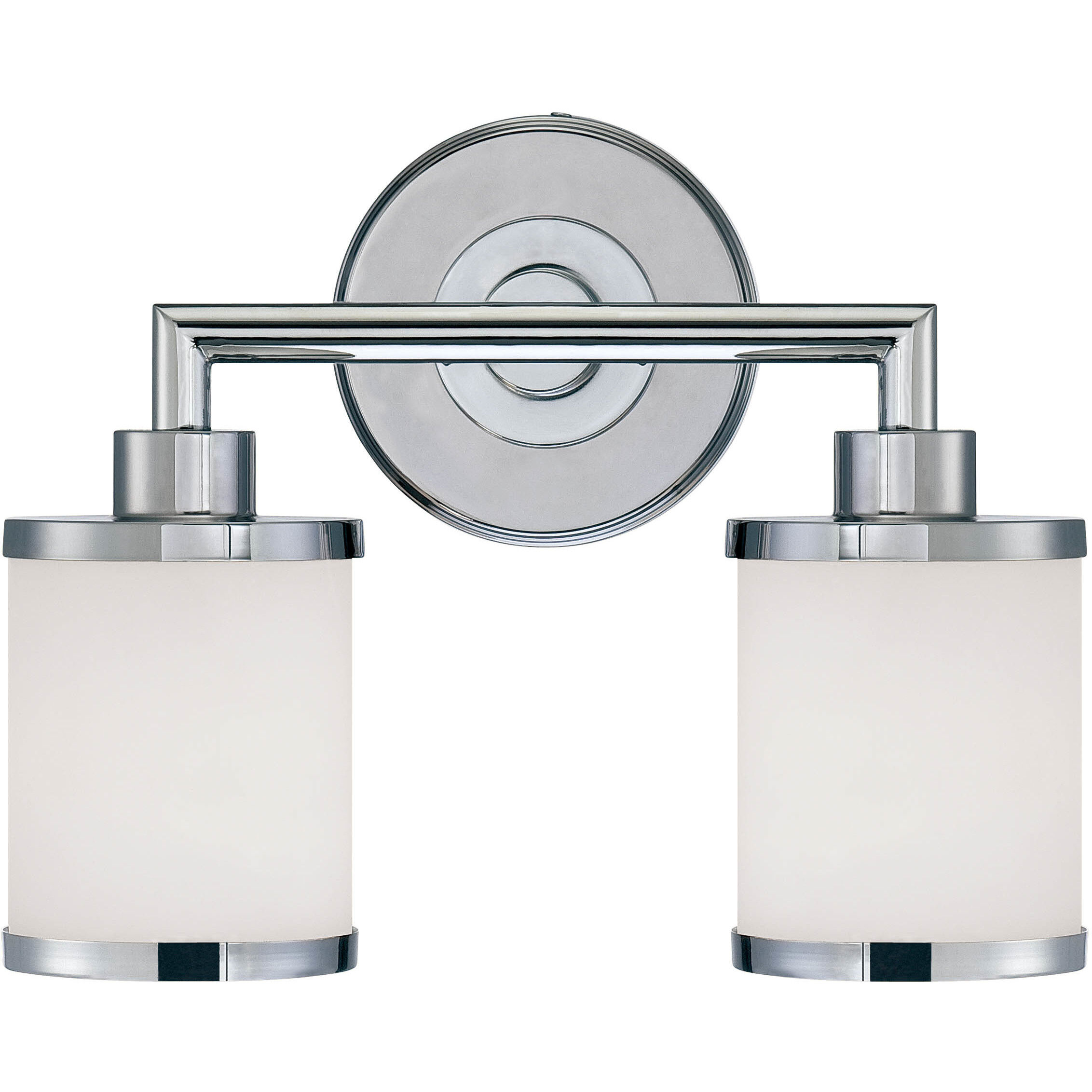 None 2 Light 13.75 inch Chrome Bathroom Vanity Light Wall Light